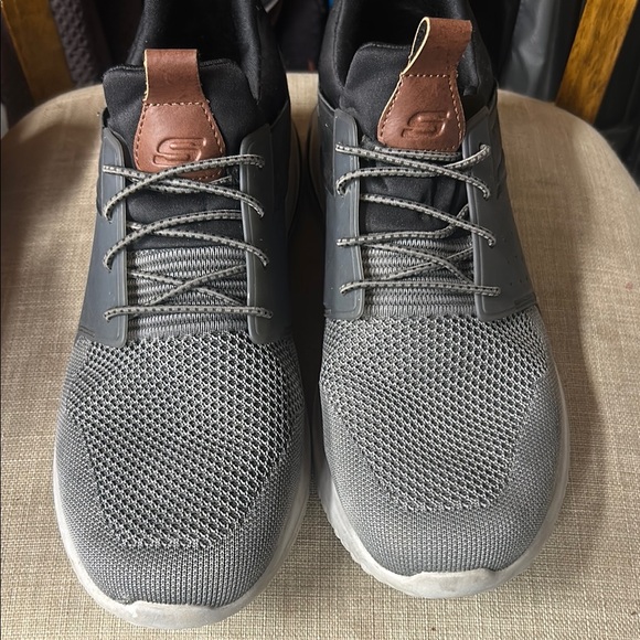 Skechers Gray and Brown Sneakers with Breathable Knit Mesh - Picture 1 of 4